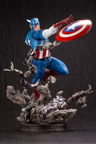 Z(ONLINESALES等通知現貨)No:023943 <Price$1768> #美國隊長Captain America=Marvel Avengers Fine Art Statue 1/6 Figure-壽屋【現貨 PVC】4934054023943