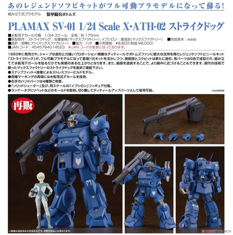 SheetNo:65775 <OrderPrice$432> #SV-01 1/24 X.ATH-02 Strike Dog(再販)=PLAMAX 甲騎兵波德姆茲 模型-MaxFactory