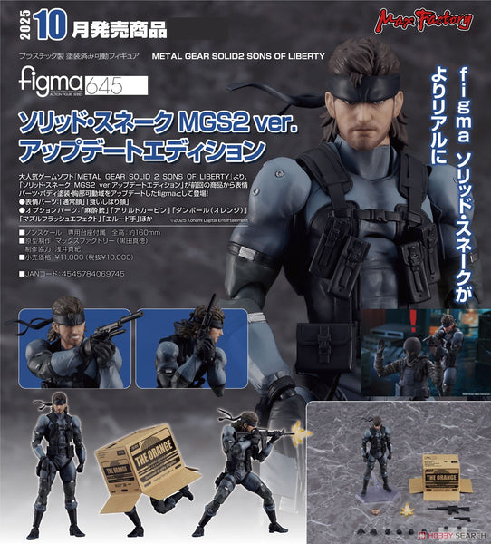 SheetNo:65973&65974 <OrderPrice$540&$625> #No.645 索利德‧斯内克 Solid Snake MGS2 ver.升級版(Metal Gear Solid 2: Sons of Liberty)=figma