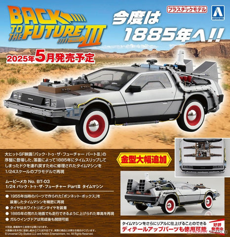 SheetNo:86875 <OrderPrice$304> #No.BT-03 Time Machine(DeLorean)=1/24 回到未來Part3 Movie Mecha模型