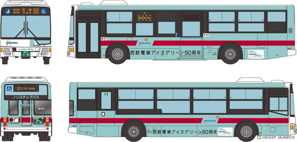 訂貨碼:24578&24579 <訂價$259&$139> #免手續費(2CarsSet)會津巴士/西日本鐵道 西鐵列車冰綠 50週年紀念版巴士=The Bus Collection (Model Train)