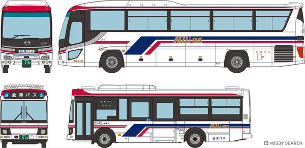 訂貨碼:24578&24579 <訂價$259&$139> #免手續費(2CarsSet)會津巴士/西日本鐵道 西鐵列車冰綠 50週年紀念版巴士=The Bus Collection (Model Train)