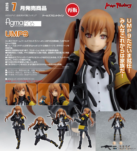 訂貨碼:67179 <訂價$540> #(免手續費)No.506 UMP9(少女前線)再販=figma