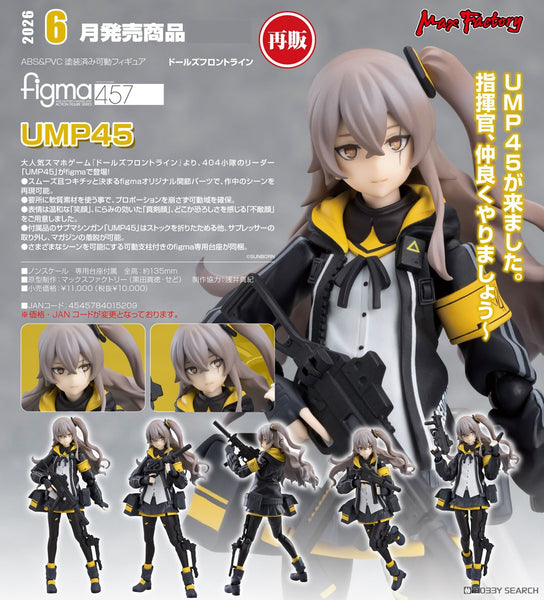 訂貨碼:67180 <訂價$540> #(免手續費)No.457 UNM45(少女前線)再販=figma