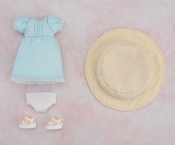 訂貨碼:67833&67834 <訂價各$274> #(免手續費)(淨服飾)服裝套組 簡單連身裙(白色/藍色=GS土偶娃Nendoroid Doll