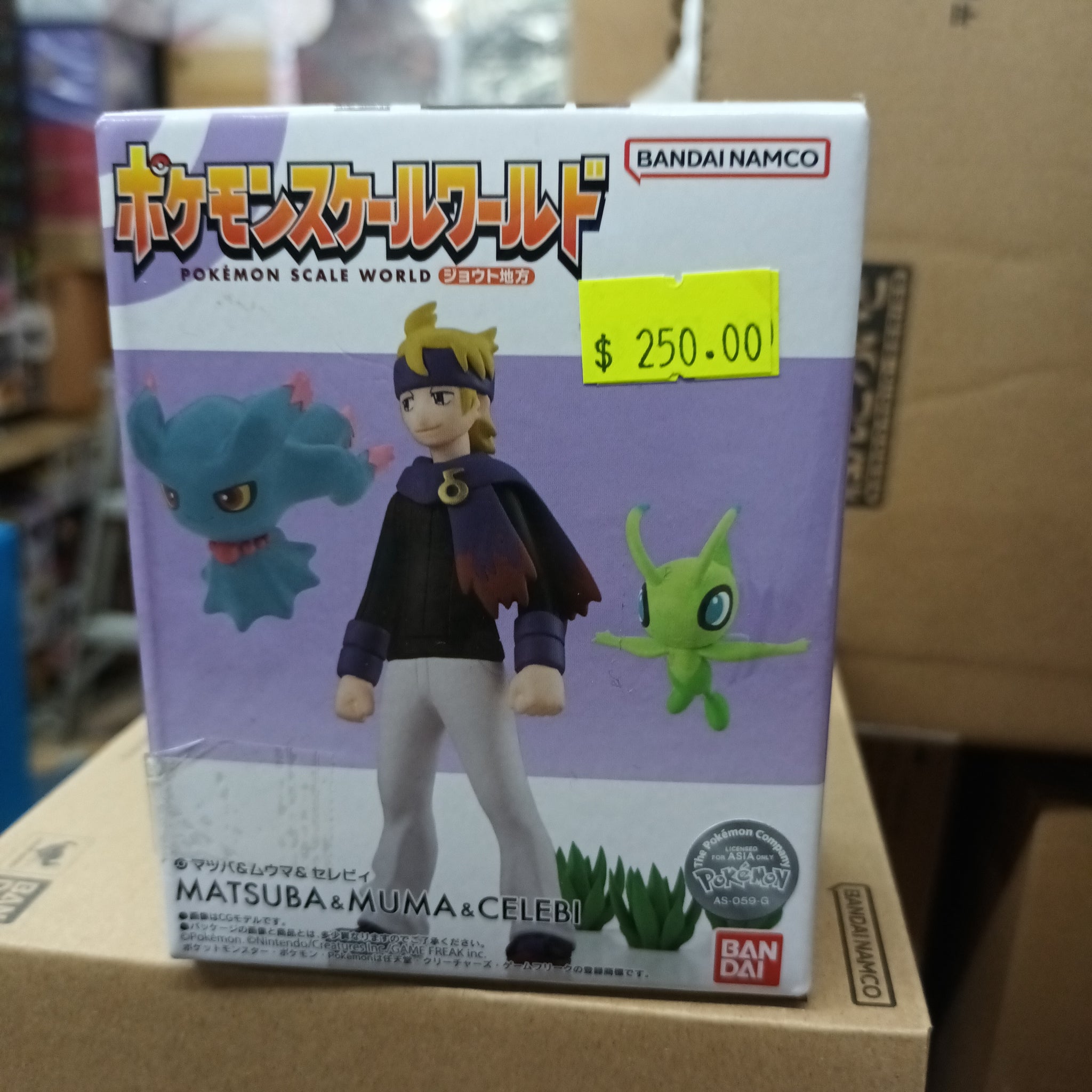 (LCMK114現貨Sales)No:913501 <Price$250> #寵物小精靈 關都地區 小松&夢妖&時拉比set 1/20 Pokemon World盒玩