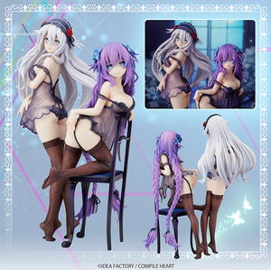 Z(ONLINESALES等通知現貨)No:240726 <Price$1472> #PurpleHeart & BlackHeart (Babydoll Ver)Set=1/7 超次元戰記戰機少女 Figure-Flare【現貨 PVC】