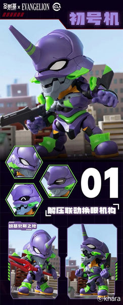 訂貨碼:88595 <訂價$569> #(原盒6pcs)SSK-EVA-01=聖斯基 X 新世紀福音戰士 Q版補完計劃 EVA 超可動拼裝盲盒