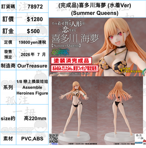 訂貨碼:78972 <訂價$1280> #(完成品)喜多川海夢(水着Ver