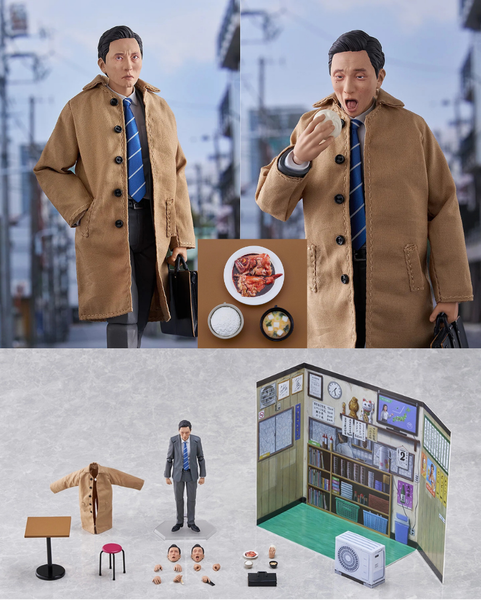 訂貨碼:67356 <訂價$880> #No.675b 井之頭五郎 松重豐ver.更新版 寒冬吃飽套組=孤獨的美食家 figma(東京電視台專賣店販路限定)