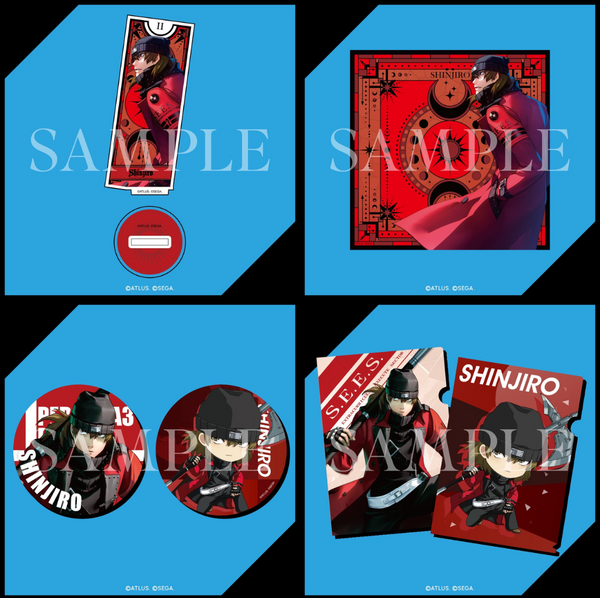 Z(ONLINESALES等通知現貨)No:000095 <Price$160> #(4種) B賞&C賞&D賞&E賞 荒垣真次郎 亞克力立牌&色紙&襟章&A4 Clear File=GoodSmile賞 女神異聞錄3 Reload【現貨 其他】