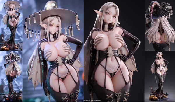 訂貨碼:70699&70700 <訂價$1099&1199> #(免手續費))骸骨魔女 Skeletia=1/7 DISH Original Illustration Figure