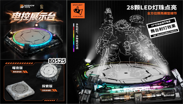 訂貨碼:80524&80525 <訂價$239&269> #(免手續費)電控旋轉展示台=LED燈地台