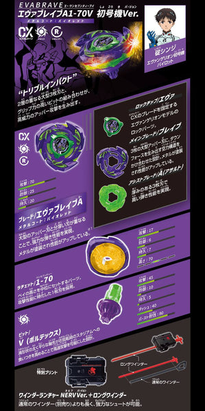 訂貨碼:89838 <訂價$319> #(免手續費)CX-00 EVA Deck Set=爆旋陀螺 Beyblade X Evangelion 新世紀福音戰士(官網限定)