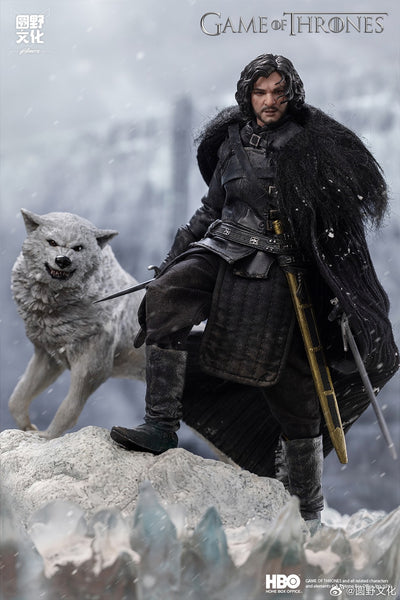 訂貨碼:89891 <訂價$859> #(免手續費)(Full set豪華植髮版)瓊恩·雪諾(Jon Snow)&冰原狼 白靈(Ghost)+雪地套裝=1/12 冰與火之歌:權力遊戲 可動Figure