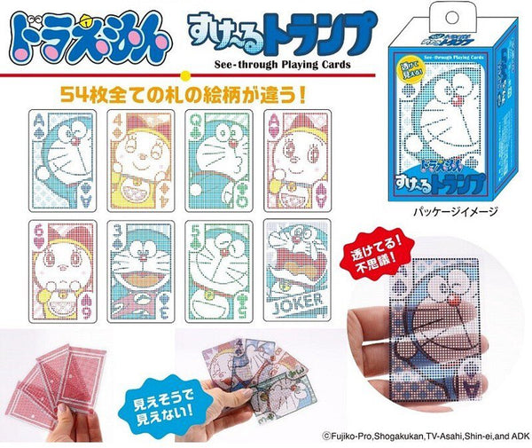 Z(ONLINESALES等通知現貨)No:471552 <Price$180> #哆啦A梦 透明啤牌 Playing Cards=Doraemon【現貨 卡牌類】4970381471552