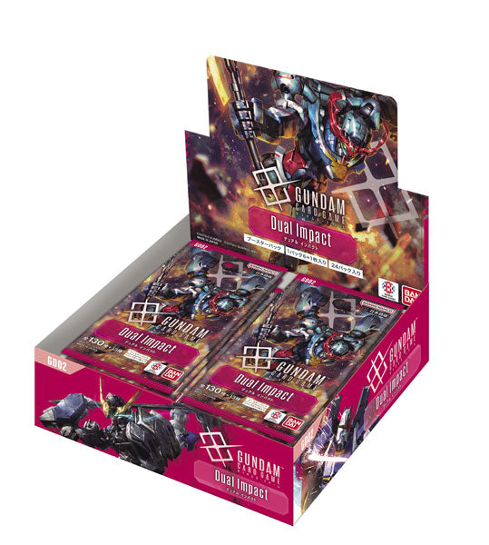 Z(ONLINESALES等通知現貨)No:912184 <Price$345> #(日版)原盒24包(1包6枚+1枚) GD02 Dual Impact=Gundam Card Game Booster Pack【現貨 卡牌類】4582769912184