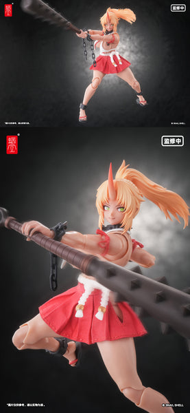 訂貨碼:89825 <訂價$418> #(免手續費)(連特典鎖鏈x2)RPGEX-08 鬼巫女 次女・紅葉=1/12 蝸的異世界冒險 可動Figure