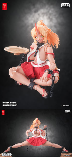 訂貨碼:89825 <訂價$418> #(免手續費)(連特典鎖鏈x2)RPGEX-08 鬼巫女 次女・紅葉=1/12 蝸的異世界冒險 可動Figure