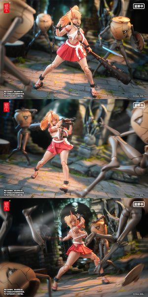 訂貨碼:89825 <訂價$418> #(免手續費)(連特典鎖鏈x2)RPGEX-08 鬼巫女 次女・紅葉=1/12 蝸的異世界冒險 可動Figure