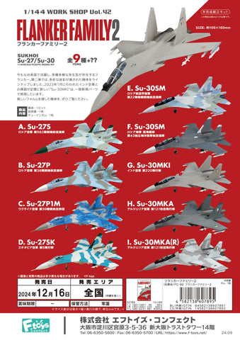 SheetNo:86546 <OrderPrice$486> #(原盒10pcs)蘇愷戰鬥機Flanker Family 2=1/144 Workshop Vol.42盒玩