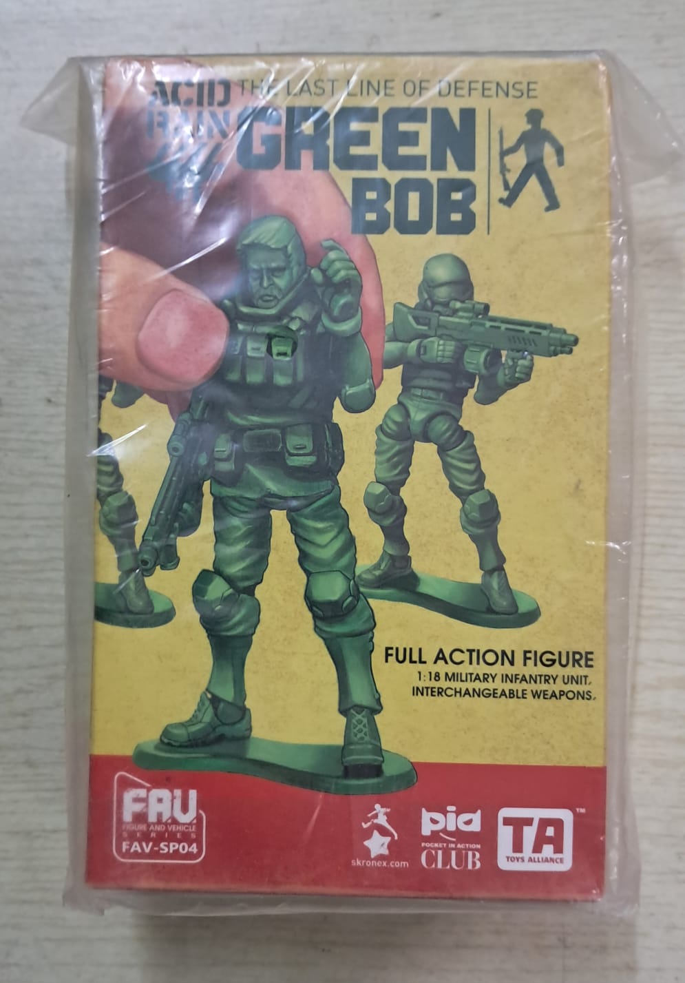 Z(ONLINESALES等通知現貨)No:030202 <Price$199> #FAV-SP04 Green Bob=Acid Rain 1/18 Action figure【現貨 Acid Rain】