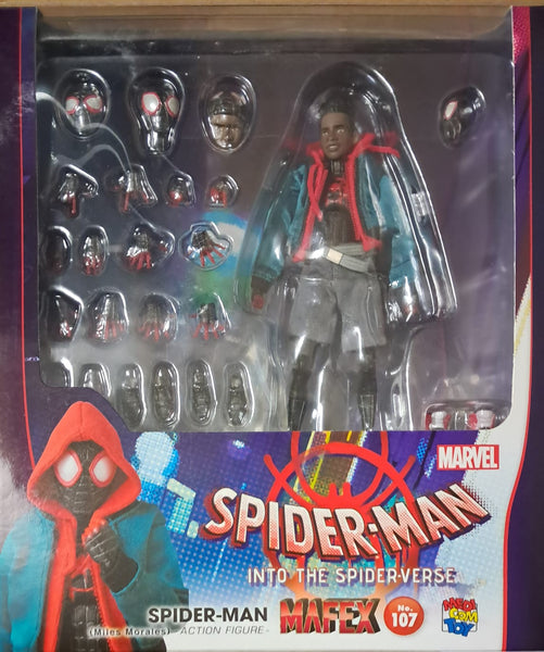 Z(ONLINESALES等通知現貨)No:471075 <Price$299> #No.107 蜘蛛俠 Spiderman (Miles Morales)=MAFEX Spiderman:Into The Spider-Verse-Medicom【現貨 Action Figure】4530956471075